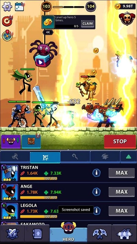 Hướng dẫn tải Idle Stickman Heroes mod – Lãnh đạo đội ngũ chiến binh người que